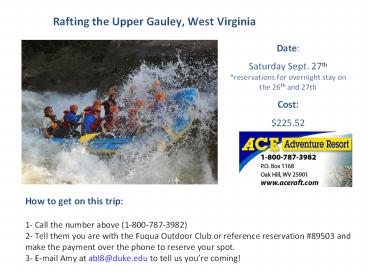 Rafting the Upper Gauley, West Virginia