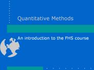 Quantitative Methods