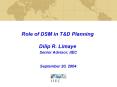 Role of DSM in T PowerPoint PPT Presentation