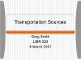 Transportation Sources PowerPoint PPT Presentation