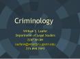 Criminology PowerPoint PPT Presentation