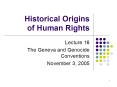 Historical Origins of Human Rights PowerPoint PPT Presentation