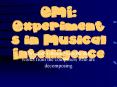 EMI: Experiments in Musical Intelligence PowerPoint PPT Presentation