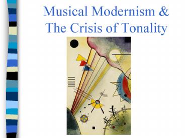 Musical Modernism