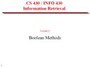 CS 430 / INFO 430 Information Retrieval