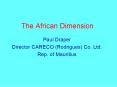 The African Dimension PowerPoint PPT Presentation
