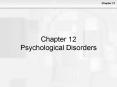 Chapter 12 Psychological Disorders PowerPoint PPT Presentation