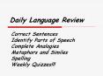 Daily Language Review PowerPoint PPT Presentation