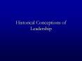 Historical Conceptions of Leadership PowerPoint PPT Presentation