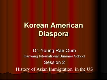 Korean American Diaspora
