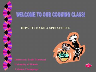 HOW TO MAKE A SPINACH PIE