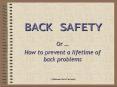 BACK SAFETY PowerPoint PPT Presentation