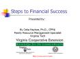 Steps to Financial Success PowerPoint PPT Presentation