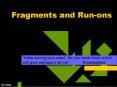 Fragments and Runons PowerPoint PPT Presentation