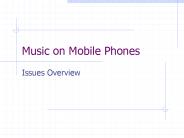 Music on Mobile Phones