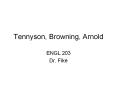 Tennyson,%20Browning,%20Arnold PowerPoint PPT Presentation