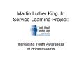 Martin Luther King Jr. Service Learning Project: PowerPoint PPT Presentation