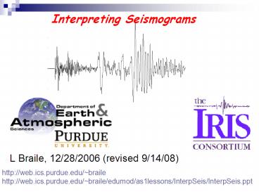 L Braile, 12282006 revised 91408