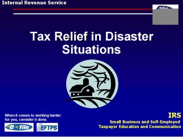 Tax Relief in Disaster Situations