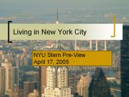 Living in New York City