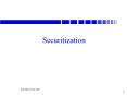 Securitization PowerPoint PPT Presentation