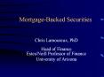 MortgageBacked Securities PowerPoint PPT Presentation