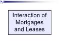 Interaction of Mortgages and Leases PowerPoint PPT Presentation