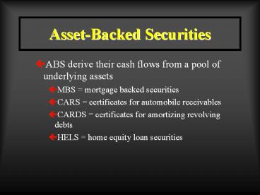 AssetBacked Securities
