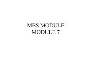 MBS MODULE MODULE 7