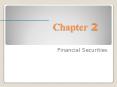 Financial Securities PowerPoint PPT Presentation