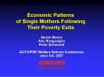 Economic Patterns of Single Mothers Following Their Poverty Exits PowerPoint PPT Presentation