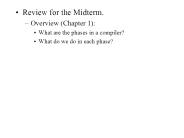 Review for the Midterm.