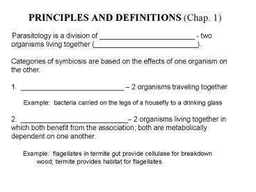 PRINCIPLES AND DEFINITIONS Chap. 1