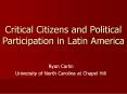 Critical Citizens and Political Participation in Latin America PowerPoint PPT Presentation