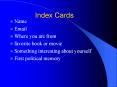 Index Cards PowerPoint PPT Presentation