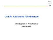 CS136, Advanced Architecture