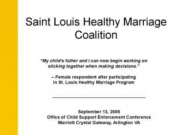 Saint Louis Healthy Marriage Coalition
