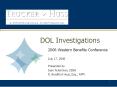 DOL Investigations PowerPoint PPT Presentation