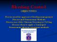 Bleeding Control PowerPoint PPT Presentation