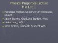 Physical Properties Lecture Min Lab 1 PowerPoint PPT Presentation