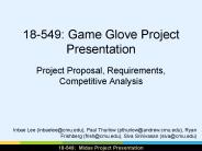 18549: Game Glove Project Presentation