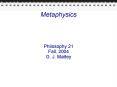 Metaphysics PowerPoint PPT Presentation