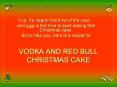 VODKA AND RED BULL CHRISTMAS CAKE PowerPoint PPT Presentation