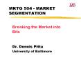 MKTG 504 MARKET SEGMENTATIO PowerPoint PPT Presentation