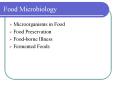 Food Microbiology PowerPoint PPT Presentation