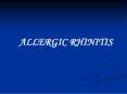 ALLERGIC RHINITIS PowerPoint PPT Presentation