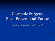 Cosmetic Surgery: Past, Present and Future