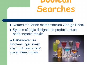 Boolean Searches presentation | free to view