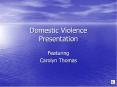 Domestic Violence Presentation PowerPoint PPT Presentation
