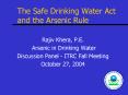 Arsenic in Drinking Water. Discussion Panel - ITRC Fal PowerPoint PPT Presentation